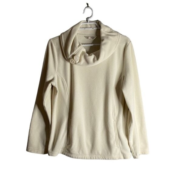 Northern Reflections Women's Button Accent Cowl Neck Fleece Sweater - Picture 1 of 7